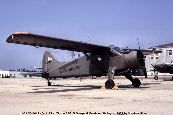 U S Army De Havilland Canada U-6A Beaver 56-0419