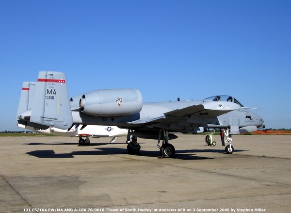 USAF Fairchild A-10A Thunderbolt II 78-0616