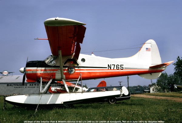 US Fish & Wildlife DeHavilland Canada DHC-2 Beaver N765