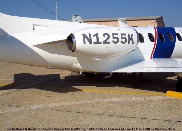 US DHS Cessna 550 Citation Bravo N1255K