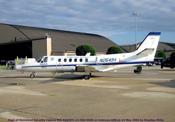 US DHS Cessna 550 Citation Bravo N26494