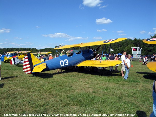  Boeing Stearman PT-17 Kaydet N46592