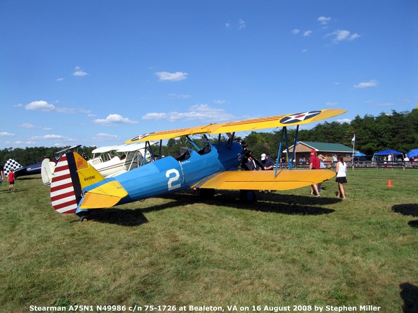  Boeing Stearman PT-17 Kaydet N49986
