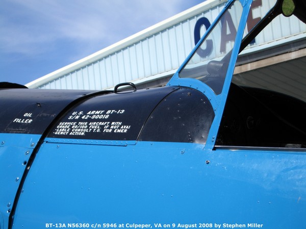 CAF Vultee BT-13A Valiant N56360