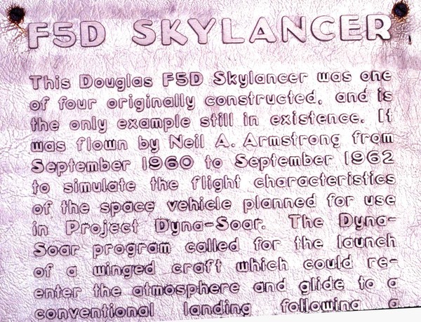 Neil Armstrong Museum Douglas  F5D-1 Skylancer NASA802