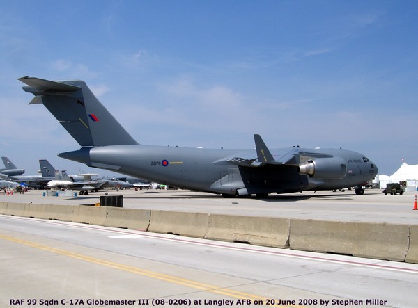 RAF Boeing C-17A Globemaster III 08-0206